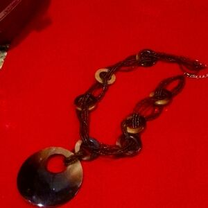 Beautiful shell necklace with small beads